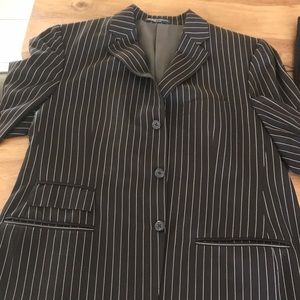 Polo Ralph Lauren Mens Pinstriped Blazer Brown